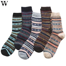 Womail Fashion, партия из 5 пар Для женщин Повседневное Зимняя Толстая теплая шерстяная куртка с Винтаж красочные вязать мягкие носки для малыша плотные