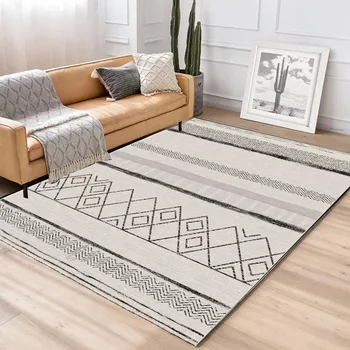 

Nordic Living Room Geometric Rug Home Decorative Rug Bedroom Sofa Coffee Table Floor Mat Custom Rectangular Rug