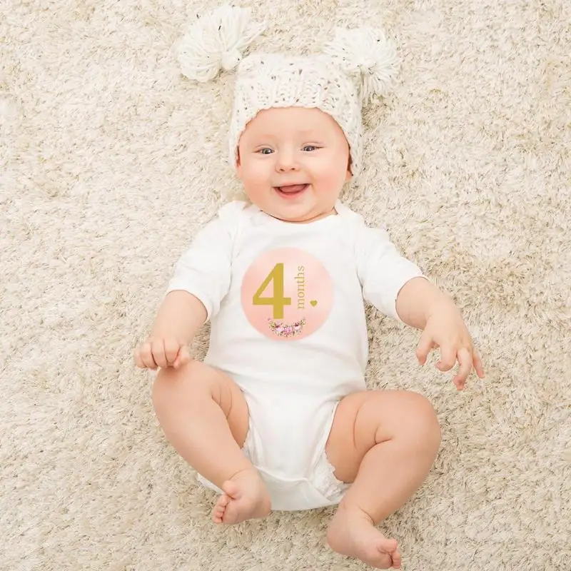 20шт наклейка на месяц для малышей новорожденный ежемесячный номер карты памяти реквизит для фотосессии милый реквизит для фотосессии украшение