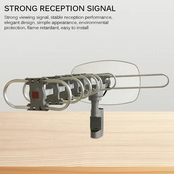 

360 Rotation HD Signal Amplifier Digital TV Antenna 150 Miles For Full HD 720p1080p 1080I 4K Television Gain Strong Signal