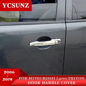 

For Mitsubishi L200 Triton Handle Decoration Products ABS Chrome Door Handle Cover For Mitsubishi L200 Triton 2006-2014 Ycsunz