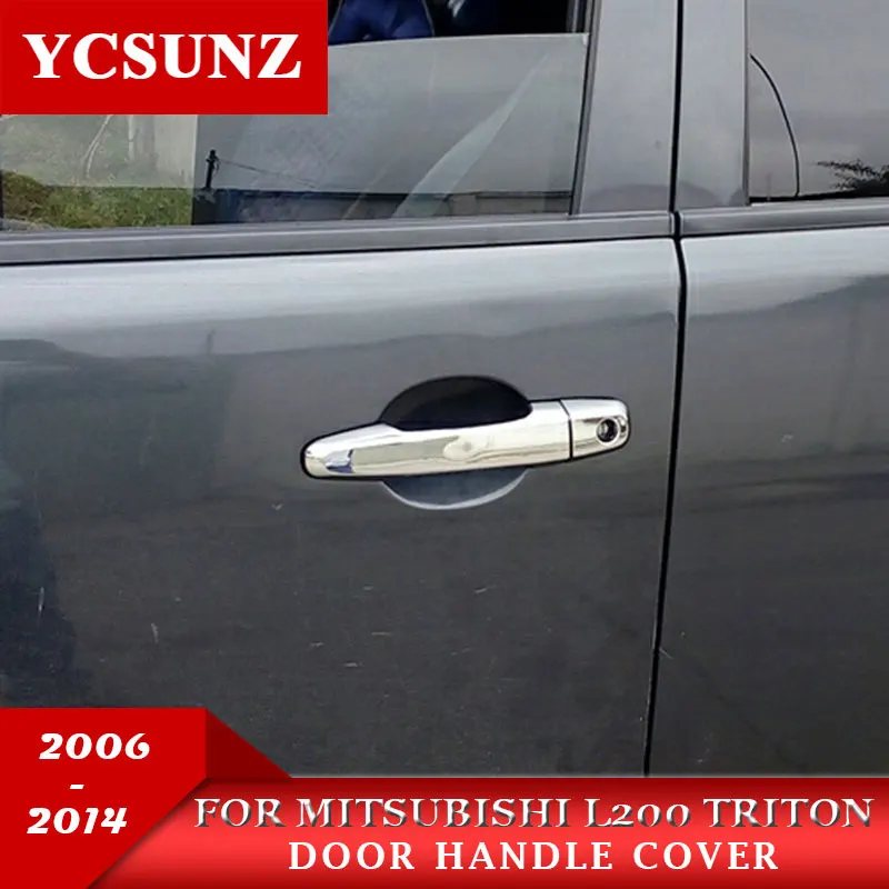Декоративные ручки для Mitsubishi L200 Triton хромированные крышки дверных ручек 2006 2014