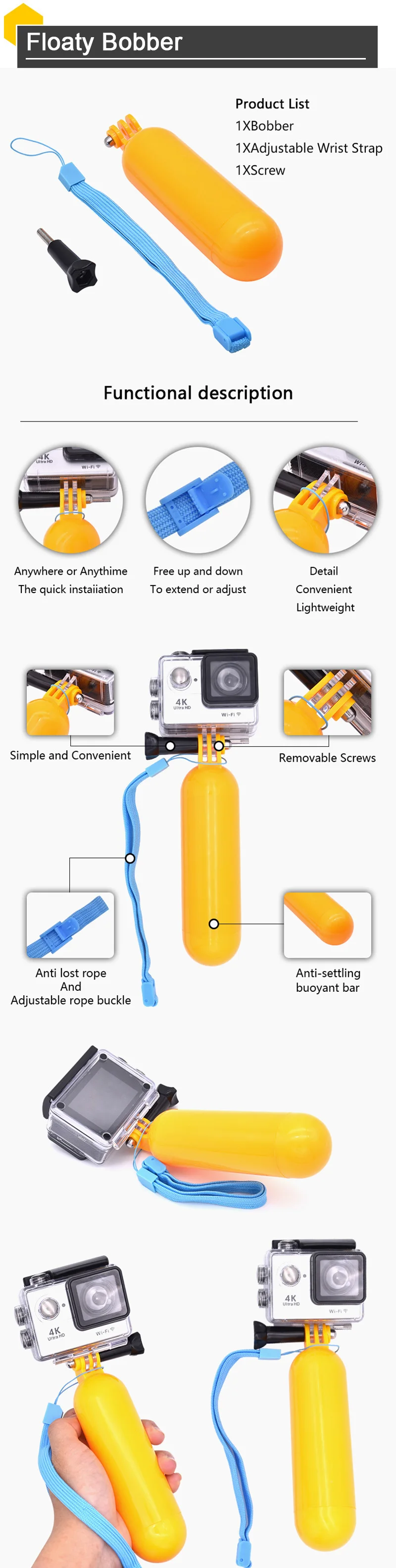 Набор аксессуаров и принадлежностей для GoPro hero 6/5/4/3 насадки для душа с нагрудный ремень сумка для хранения selfie stick набор на присоске ремешок hero 7