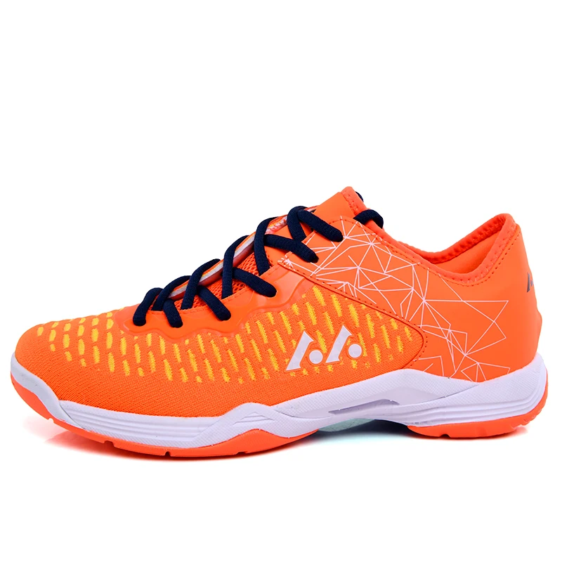 Пара бадминтон обувь для женщин мужчин теннисные Спортивные кроссовки сетки легкий корт Спортивная тренировочная обувь волейбол внутри здания подушки - Цвет: orange