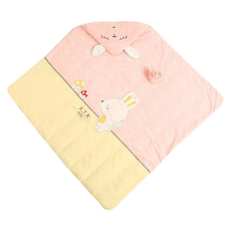 

Infant Soft Swaddle Baby Sleeping Bag Newborn Cotton Quilt Boys and Girls Cartoon Blanket Kids Bedspreads Rabbit Cartoon Quilt