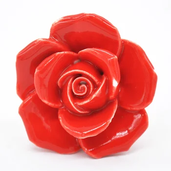 

Rose Flower Handles Cabinet Ceramic Knobs Flowers Kitchen Handles Dresser Closet Kids Bedroom Furniture