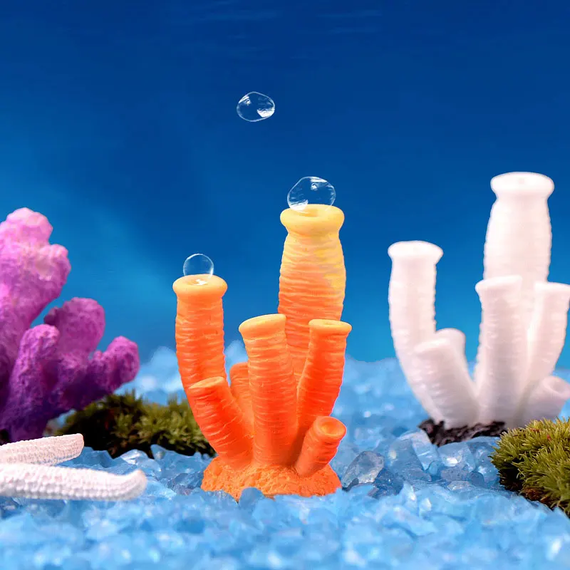 

Resin Coral Decoration Colorful Fish Aquarium Decoration Artificial Coral for fish Tank Resin Reef Rock Lanscaping Ornaments