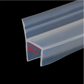 

3 meters h shape bath shower glass door silicone rubber seal strip weatherstrip for 8mm glass