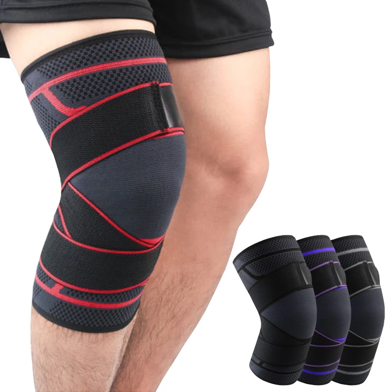 Sports Knee Protector Knitting Compression Leggings Set Basketball Sports Knee Pads Gear