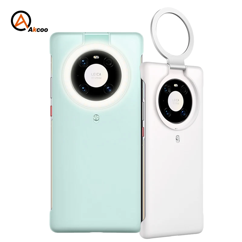For Huawei Mate 40 Pro Ring Light Case with reverse charging for Fill Light Portable Phone Flashlight Cover