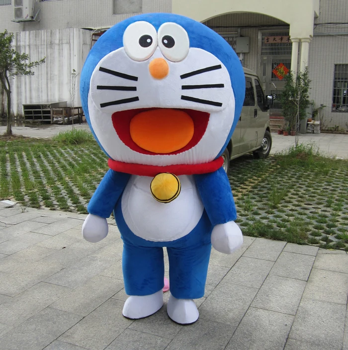 Супер высокое качество Doraemon талисман костюм робот кошка милый Персонаж Аниме Манга талисман костюм взрослый костюм мультфильм талисман костюм