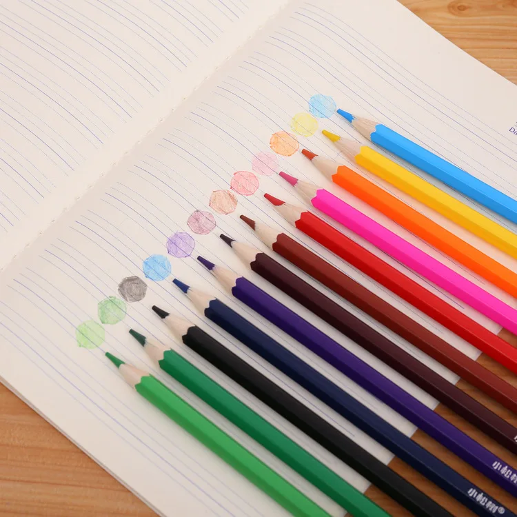 Канцелярские принадлежности для студентов, новинка, 36 цветов, Мультяшные цветные карандаши, детские цветные карандаши для рисования
