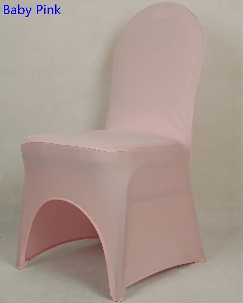 Универсальный чехол для стула из лайкры для свадебного украшения, чехол для стула из спандекса для продажи, банкетные стулья, Открытый спереди, низкая цена - Цвет: BABY PINK