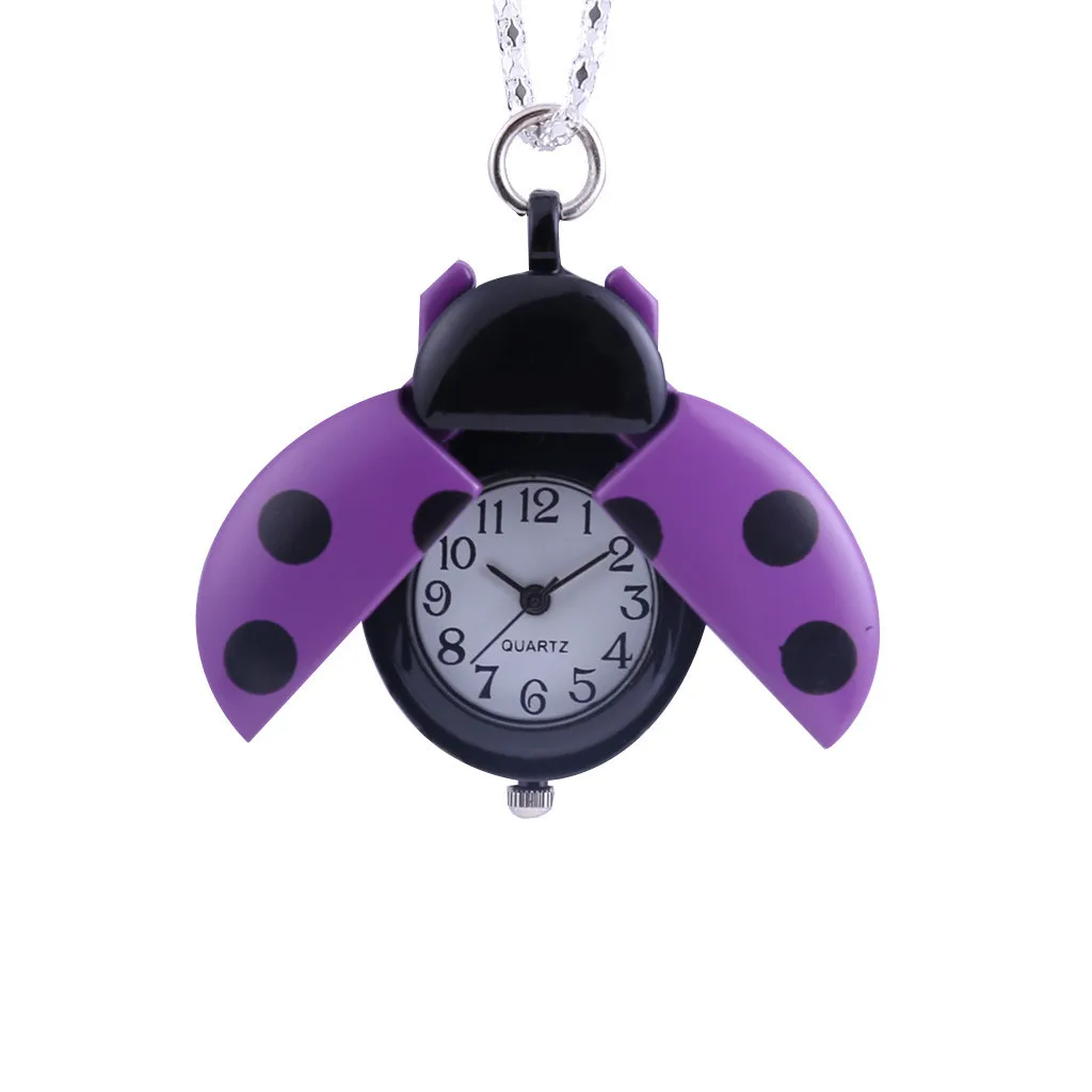 Pocket Watch Little Seven Star Ladybug Pocket Watch Pattern Hot Sale