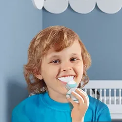 1Set Children Toothbrush Baby U-shaped Child Toothbrush with Handle Astronaut Teethers Soft Silicone ​Oral Care Cleaning Brush