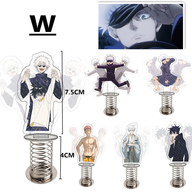 2021 Jujutsu Kaisen Gojo Satoru Funny Standing Figure Anime Desk Display Stands Ornaments Shaking Acrylic Plate | Украшения и