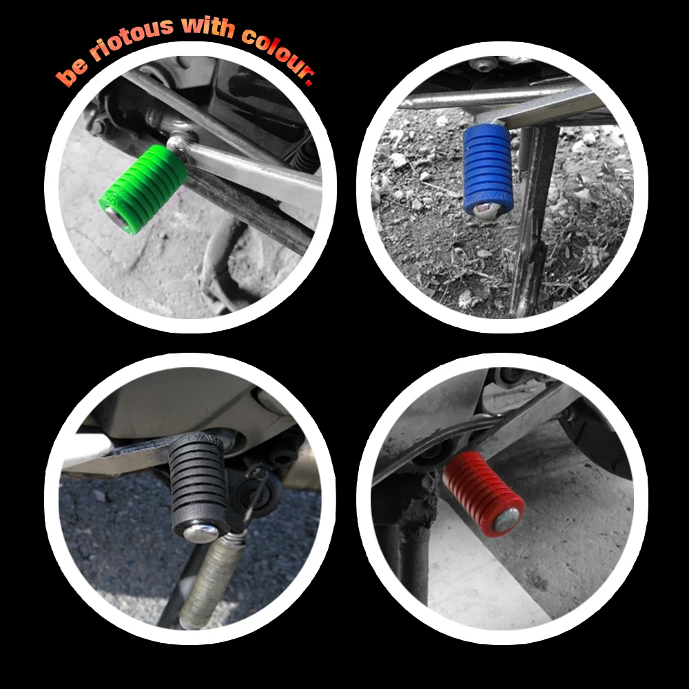 Universal Foot-Operated Left Shift Lever Foot Pad Pedal Toe Peg Cover Motorcycle Accessories Silica Gel Black/Blue/Red/Green