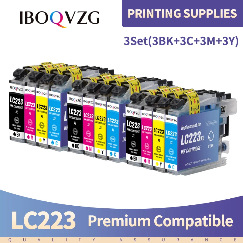 IBOQVZG LC223 LC221 LC 223 Cartridges for Brother Printer Ink Cartridge