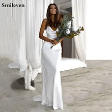 Smileven пляжное свадебное платье русалки Boho Аппликации Спагетти ремни Vestido De Noiva развертки Свадебные платья на прокат