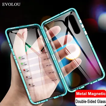 Перейти на Алиэкспресс и купить Чехол с магнитной адсорбцией для OPPO Realme X2 Pro XT ACE K5 730G двухсторонний чехол из закаленного стекла с полной защитой Realme C3 3 5 6 Pro