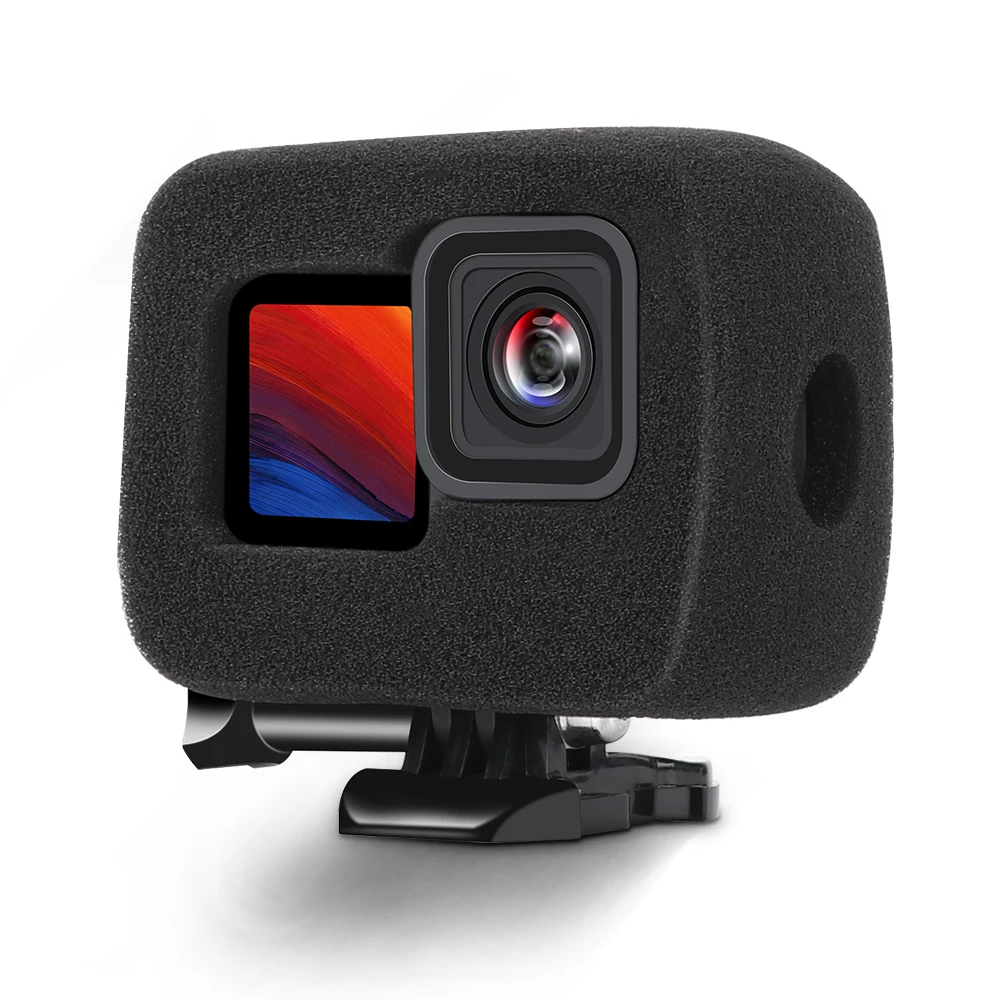 Gopro hero 9-funda protectora de espuma de alta densidad para cámara deportiva, protector de algodón a prueba de viento, color negro
