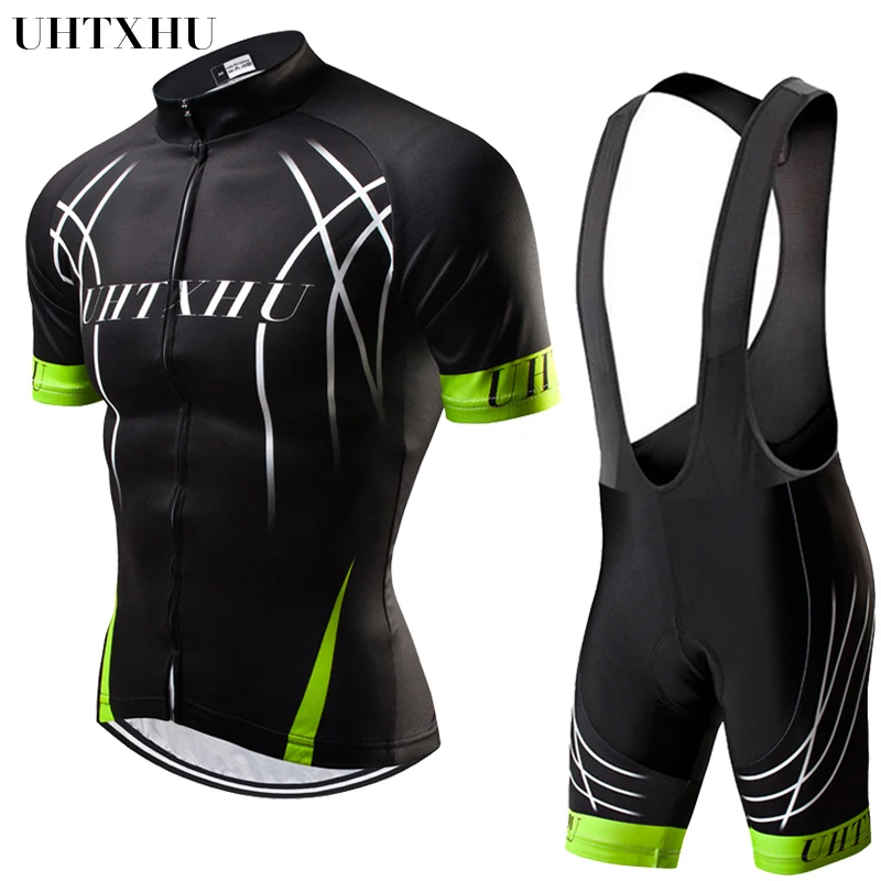 Uhtxhu Summer Cycling Jersey Set Mountain Bike Clothing MTB Bicycle Wear Clothes Maillot Ropa Ciclismo Men Cycling Sets