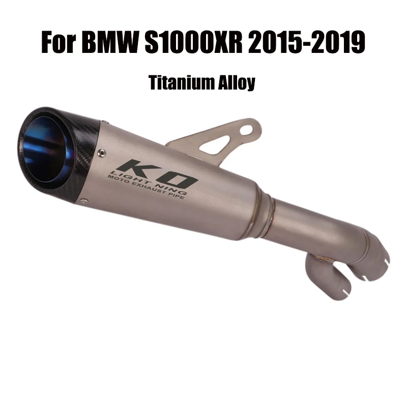 

Titanium Alloy Exhaust Pipe Escape Middle Link Pipe Connecting Tube End Tips Muffler For BMW S1000XR 2015-2019 Motorcycle