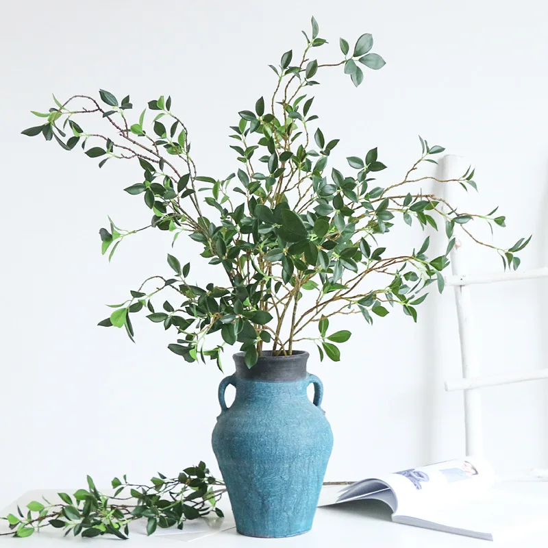 Luxury Tenuifolia Ficus tree branch Fake flower home decor long wedding decoration plantas artificiales | Дом и сад