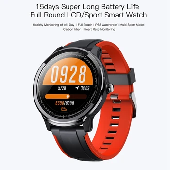 

Sport Smart Watches for Man Woman ligent Smart Watch Fitness Tracker Bracelet IP68 Waterproof Red