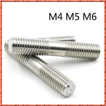 

50-100pcs/lot Non-standard customized M4 M5 M6 Stainless steel double left-hand and right-hand threaded screws Dental rod bolt
