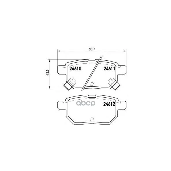 Комплект Тормозных Колодок Задних Brembo P83083 Brembo арт. P83083