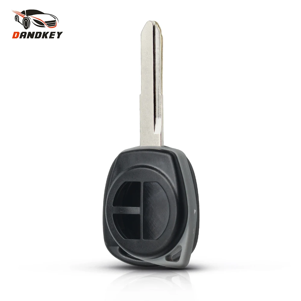 Чехол Dandkey для автомобильного ключа с 2 кнопками + резиновая накладка Suzuki Swift Grand SX4
