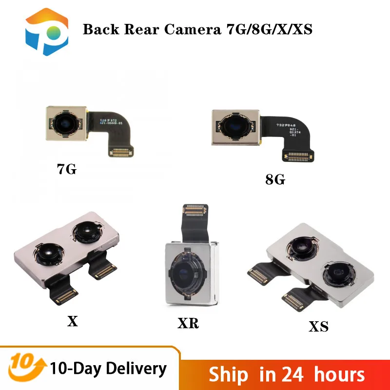 

100% Test Back Rear Camera With Flash Module Sensor Flex Cable For iPhone 7 8 X XR Rear Main Lens Camera For iPhone XS Max