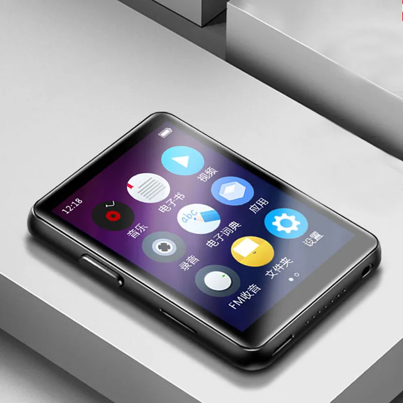 BENJIE X5 Full Touch Screen Bluetooth MP4 Player Built-in Speakers 8GB 16GB With FM Radio Video Player E-book MP3 Music