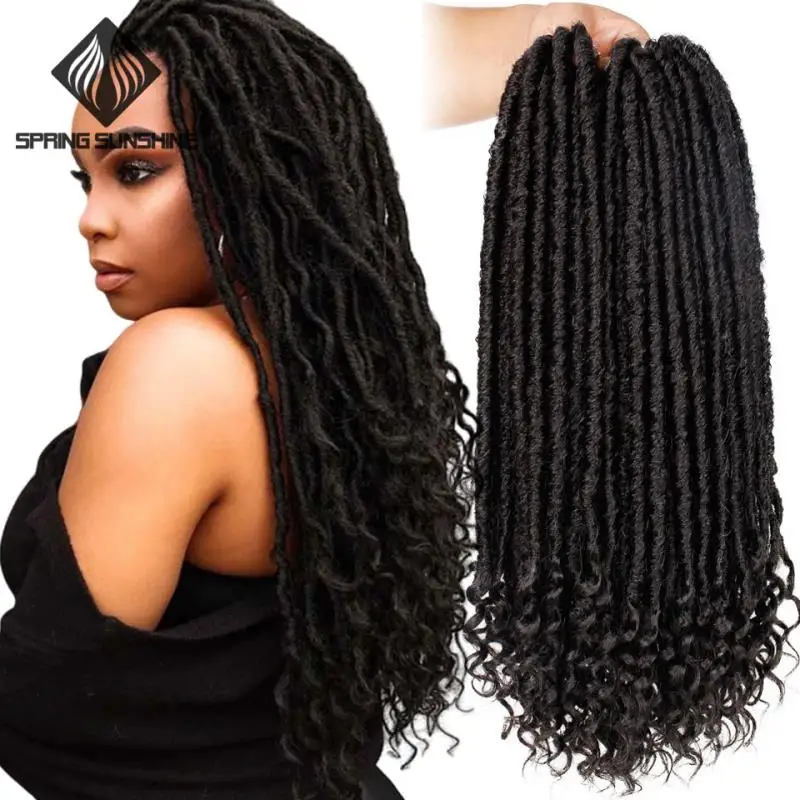 Косички из искусственной косички 16 20 дюймов мягкие натуральные черные для