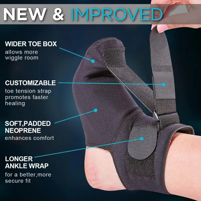  Adjustable Plantar Fasciitis Night Splint Sport Pain Toe Foot Brace Support Effective Relieving Pai