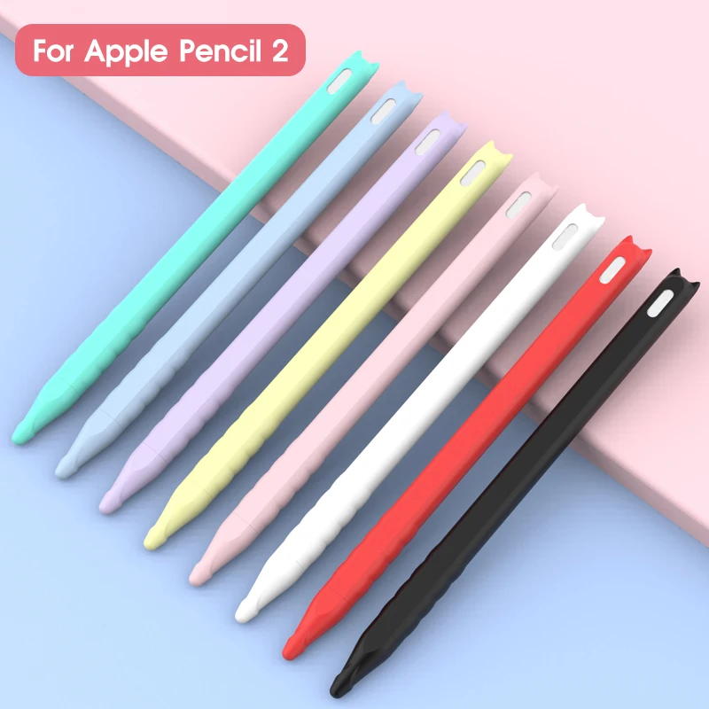 Рукав насадка на карандаш держатель силиконовый чехол для Apple Pencil 2 Колыбель Подставка держатель для iPad Pro стилус ручка милый защитный чехол