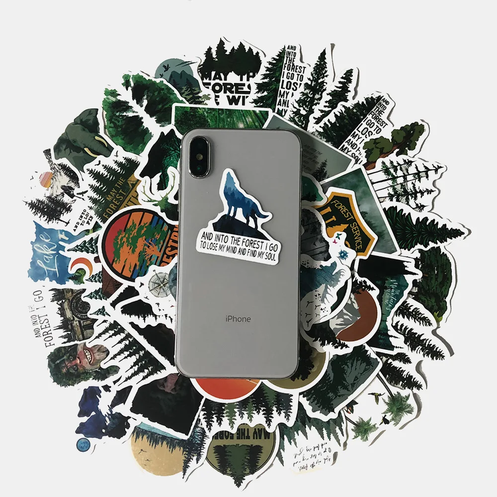 10/50Pcs Natural Forest Series Stickers Pack Outdoor Travel Beautiful Scenery Decal Sticker To DIY Cup Phone Laptop Guitar