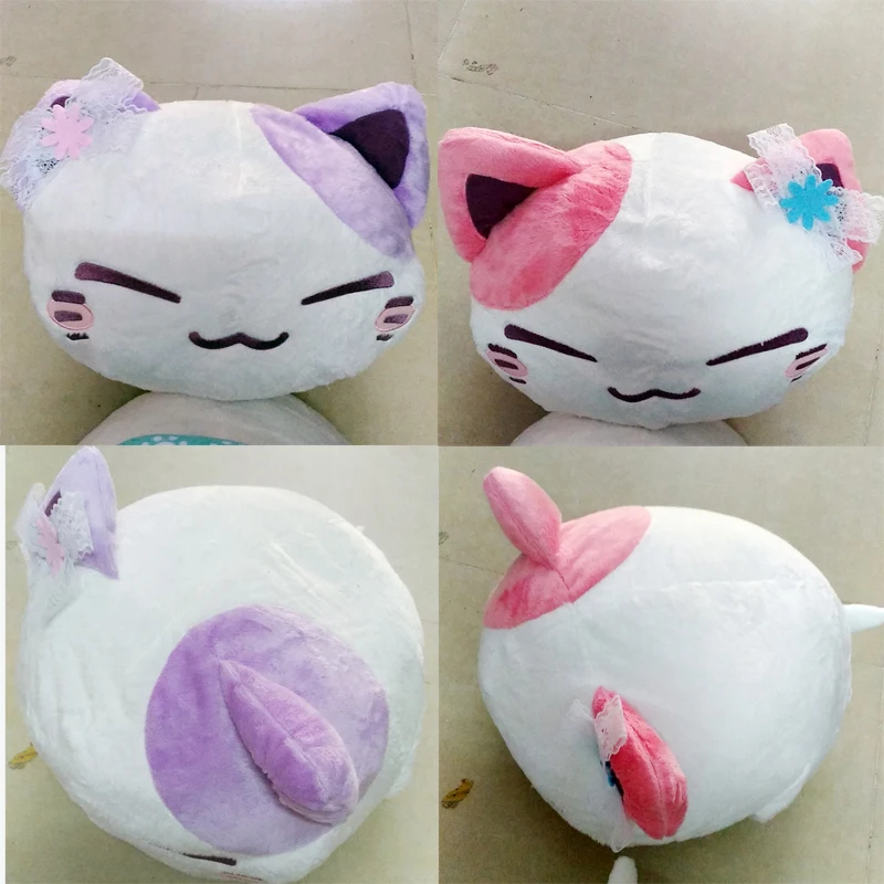Мультфильм nemuneko спящий Кот Мягкая Плюшевая Кукла игрушки милый настоящий венок