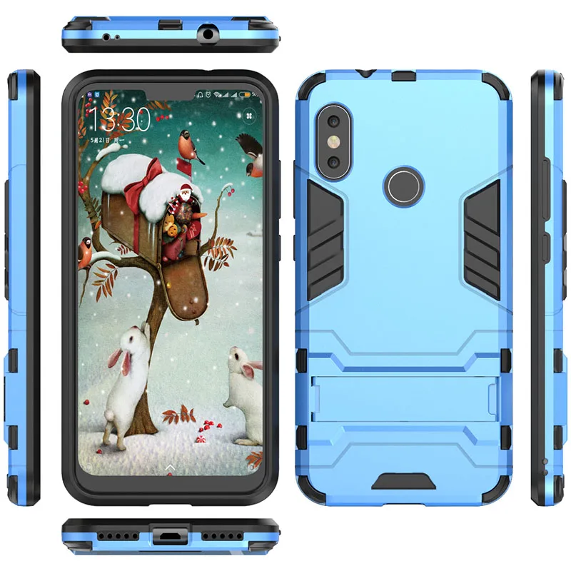 Blue Чехол-держатель для планшета для Xiaomi mi A2 Lite mi A1 Max 2 3 mi x 2S mi 8, защитный чехол для Red mi 4A 6A 5 Plus 6 Pro S2 Note 4X 5A Prime - Цвет: Blue
