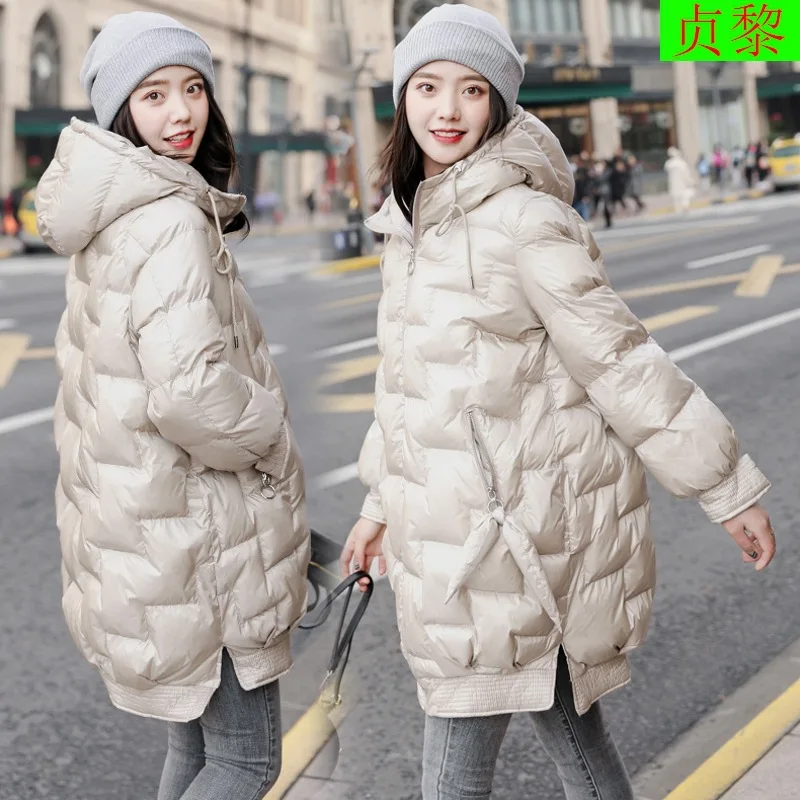 

Down Jacket Cotton-padded Clothes Women's 2018 Winter New Style Mid-length Fashion Middle School Students Korean-style Loose-Fit