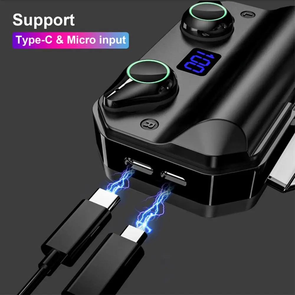 TWS Bluetooth 5.0 Eaphones With Charging Case Wireless Earphone IPX7 Waterproof Earbuds Sport Touch Control earphones lotus gift