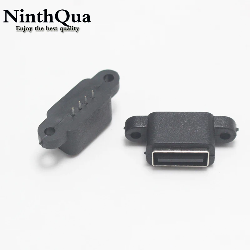 Waterproof USB Female Port with Ears - IP67 Rated