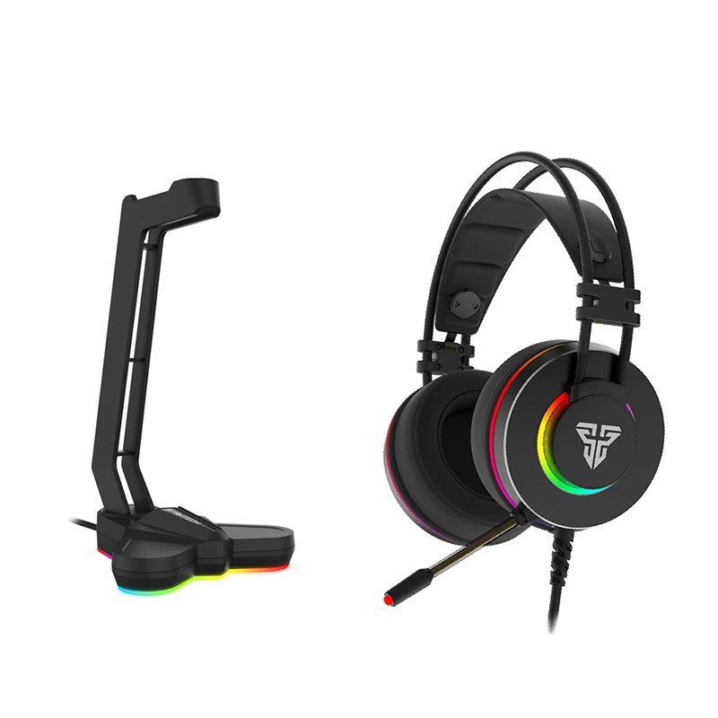 

FANTECH RGB Earphone Rack and HG23 Gaming Headphones 7.1 Surround Sound Earphones with Microphone for Game Player
