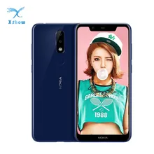 Смартфон Nokia X5 Android 9, 4 ГБ, 64 ГБ, 5,86 дюйма, Helio P60, Android 8, 3060 мА/ч, фронтальная, 8 Мп, задняя, 13 МП+ 5 МП, отпечаток пальца, мобильный телефон