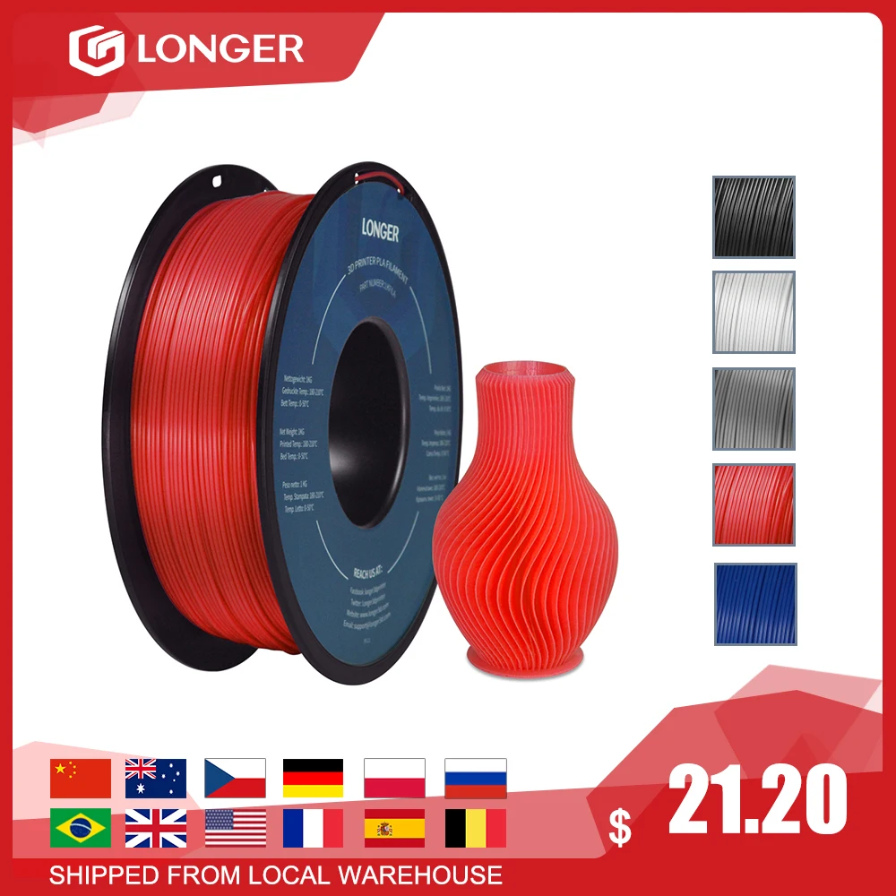 PLA Filament 3d-Printer Pla-Material 1kg-Per-Roll LONGER 