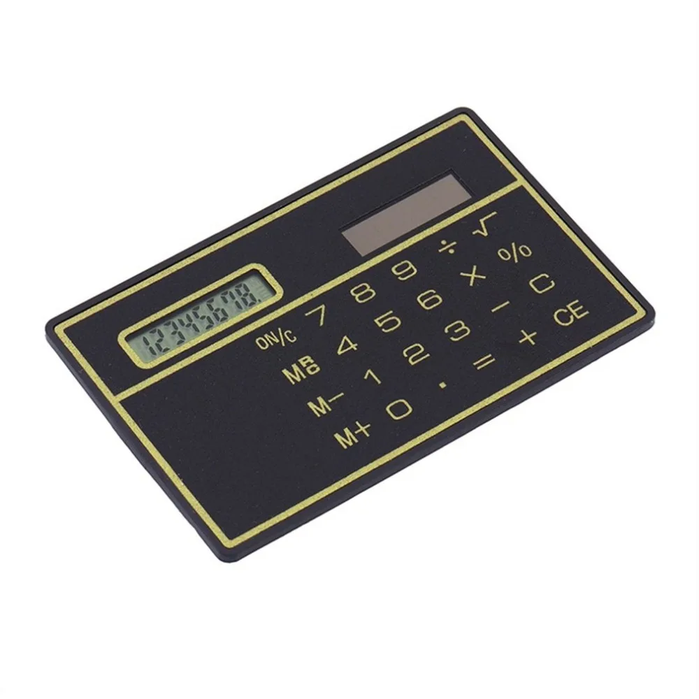 8-значный ультра тонкий солнечный Мощность калькулятор с Сенсорный экран дизайн кредитной карты Портативный мини калькулятор для Бизнес школы