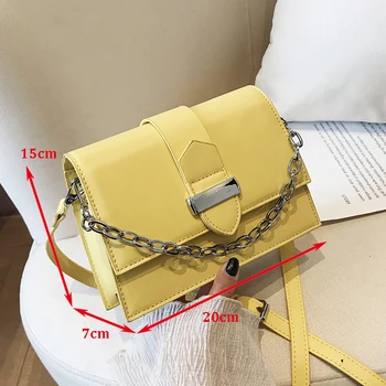 

Elegant Female Mini Flap Square Bag 2019 Summer New Quality Leather Women's Designer Handbag Lock Chain Shoulder Messenger Bag