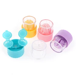 Étui de nettoyage de lentilles de Contact, 1 pièce, Portable, rotatif manuellement, étui pour lentilles de Contact, conteneur en plastique, support de rangement, outils accessoires 