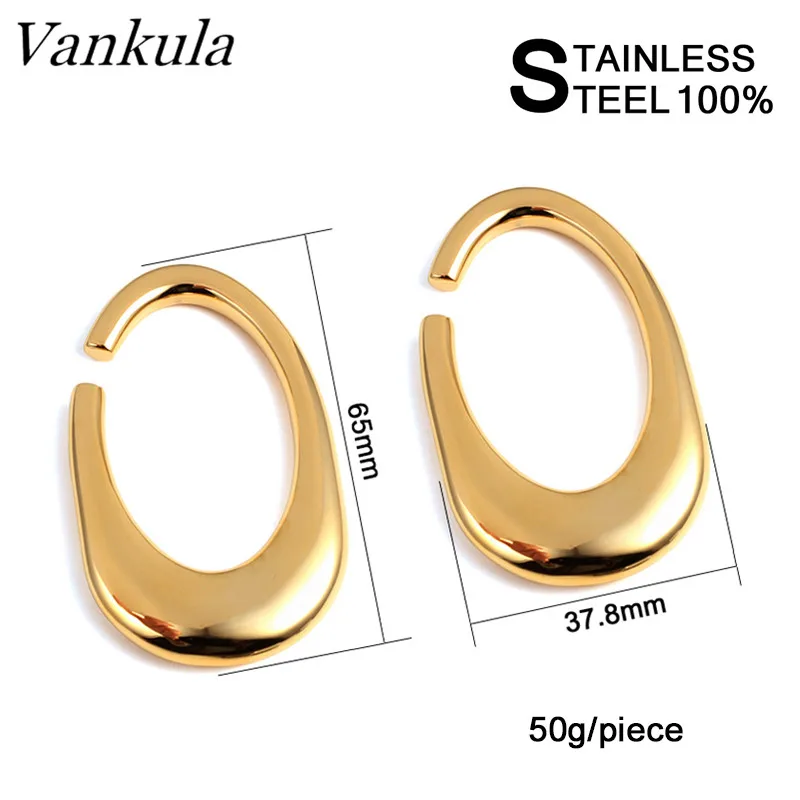 Vankula 2 шт 316L нержавеющая сталь тяжелый вес уха большие овальные диаметры для ушей пробивные туннели вес s пирсинг тела ювелирные изделия